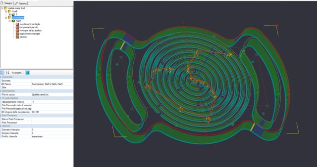 Anteprima dei percorsi utensile